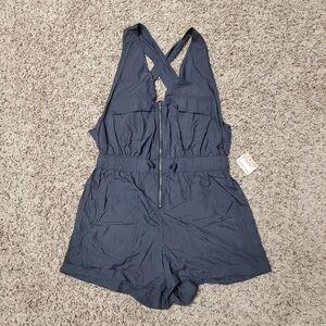 Free People FP Movement Noiseless Back On Trek Romper Shorts Black size XS NWT